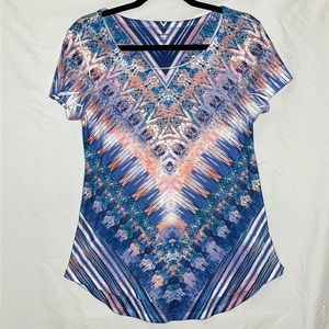 Like New Abstract Print Tee